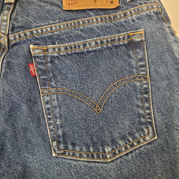Vintage 90s 517 Levis Boot Cut Low Rise Blue Denim Jeans 11 Jr. M Cotton (29x31) - Picture 5 of 13